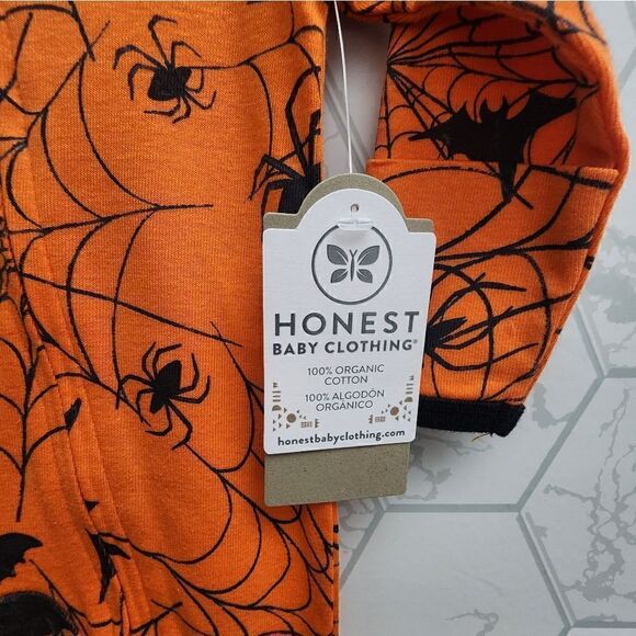 Lot of two Halloween Honest Organic Cotton Footed Pajamas - Picture 7 of 15